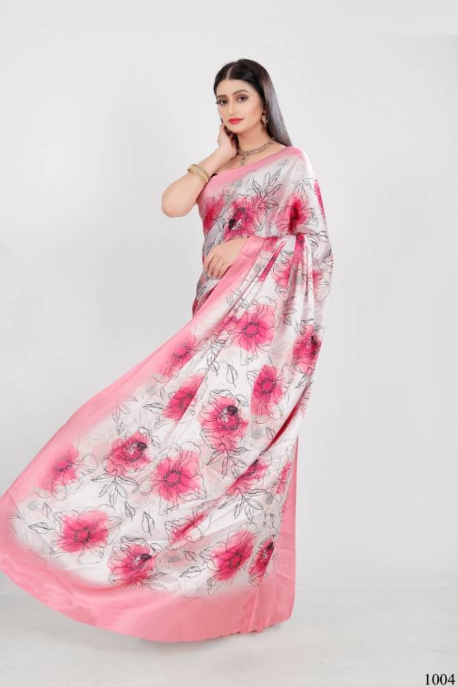 Aayaa Aaradhna 1 Fancy Ethnic Wear Satin Digital Printed Latest Saree Collection